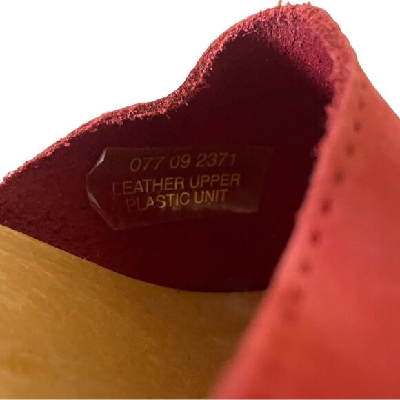 VINTAGE 90s Xhilaration Suede Slide Platform Heels Red Size 7 - Picture 8 of 9